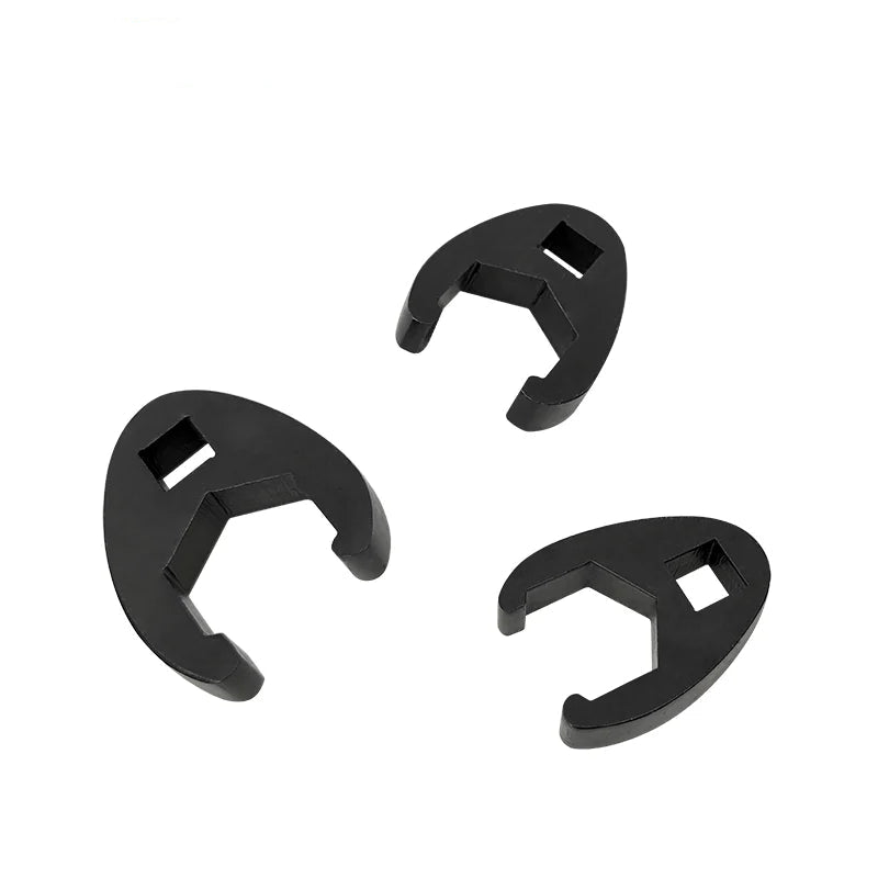 Crowfoot flare nut wrench used on a brake line fitting