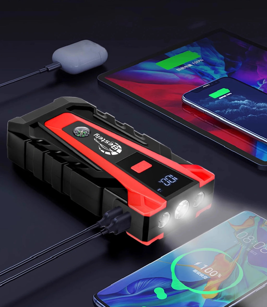 3000A Portable Car Jump Starter Power Bank — 12V Booster & Charger
