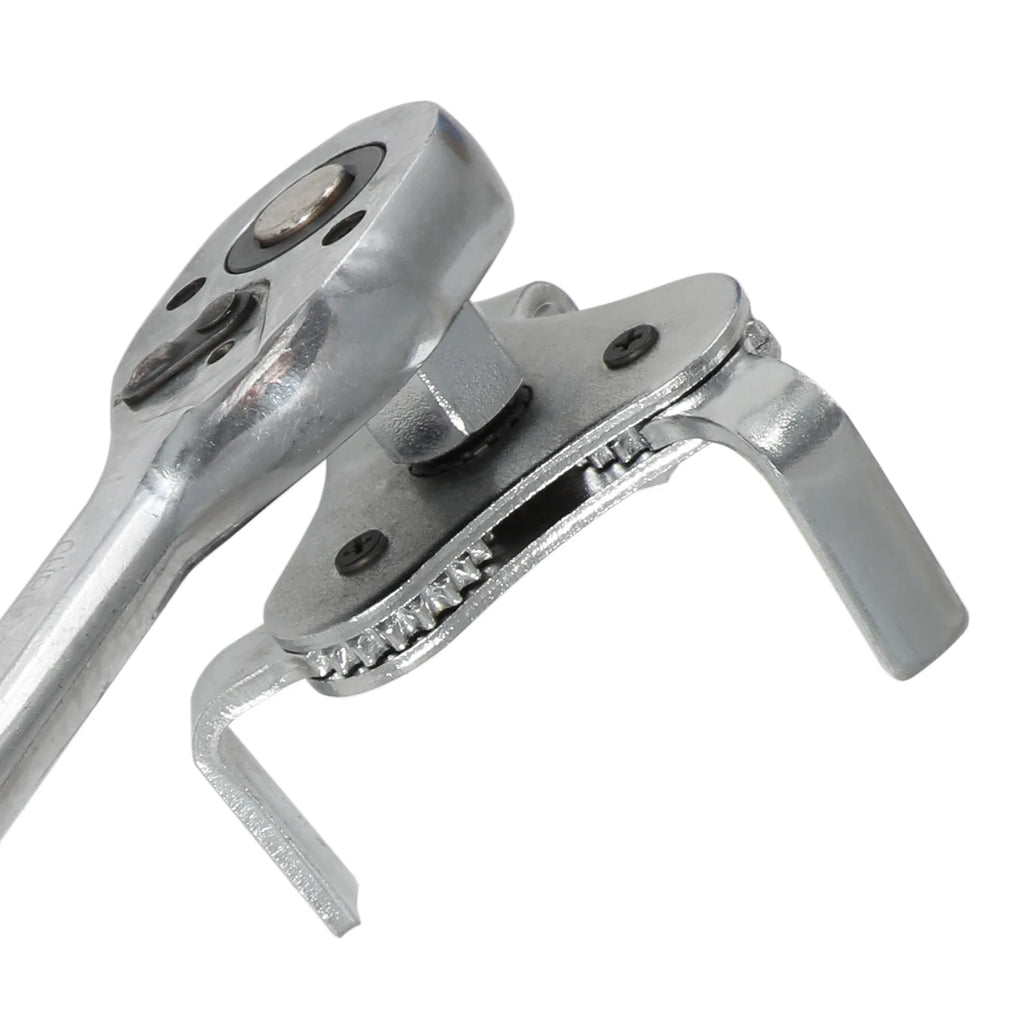 Universal 3-Jaw Adjustable Oil Filter Wrench — 2.5" to 4.5" Canister Filter Removal Tool