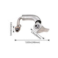 Turbocharger coolant pipe with heat sleeve, dimensions 148mm long and 99mm bend reach | Wrench Haus
