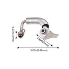 Turbocharger coolant pipe with heat sleeve, dimensions 148mm long and 99mm bend reach | Wrench Haus