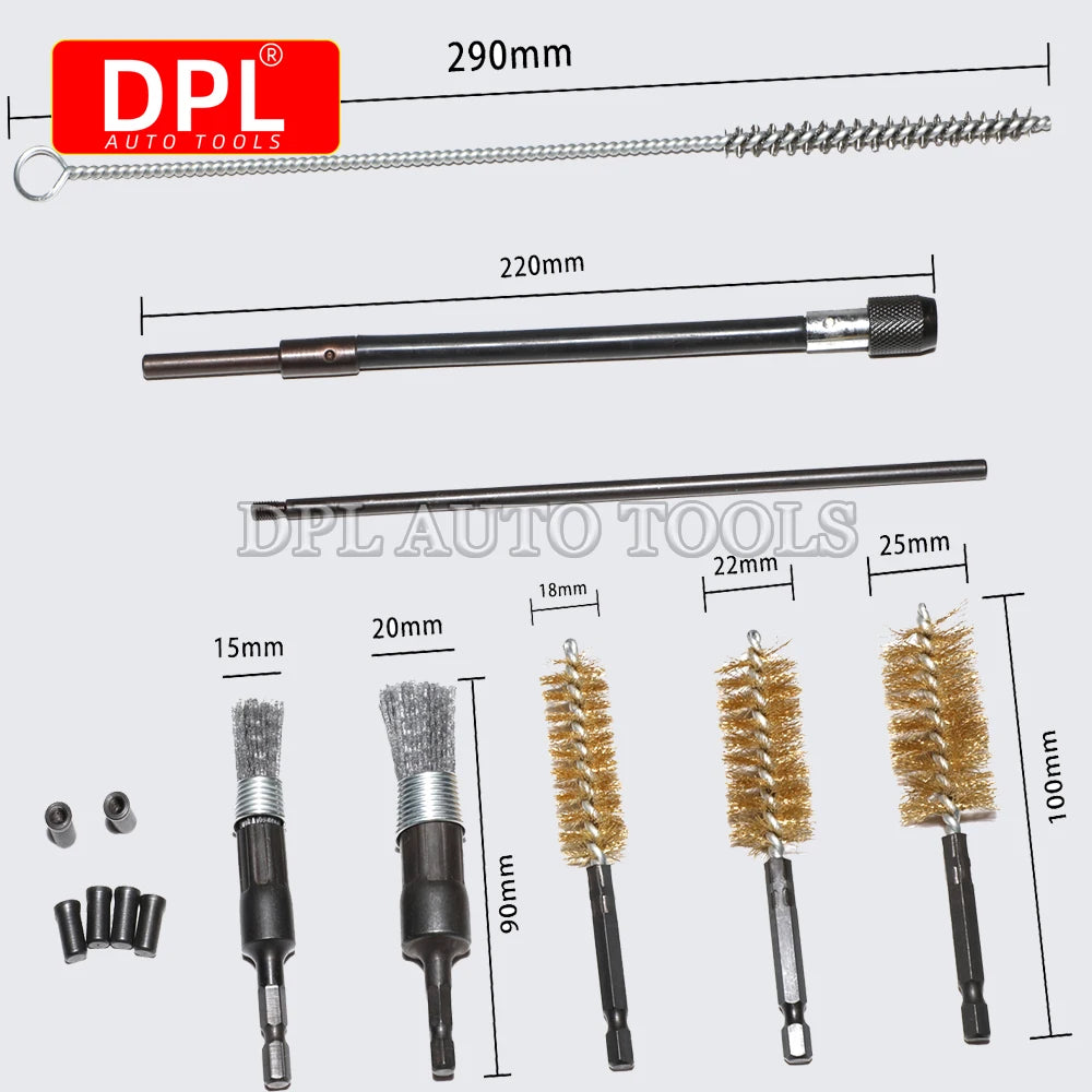 Injector Seat Brush - Brass Coated Steel Cleaning Kit | Wrench Haus