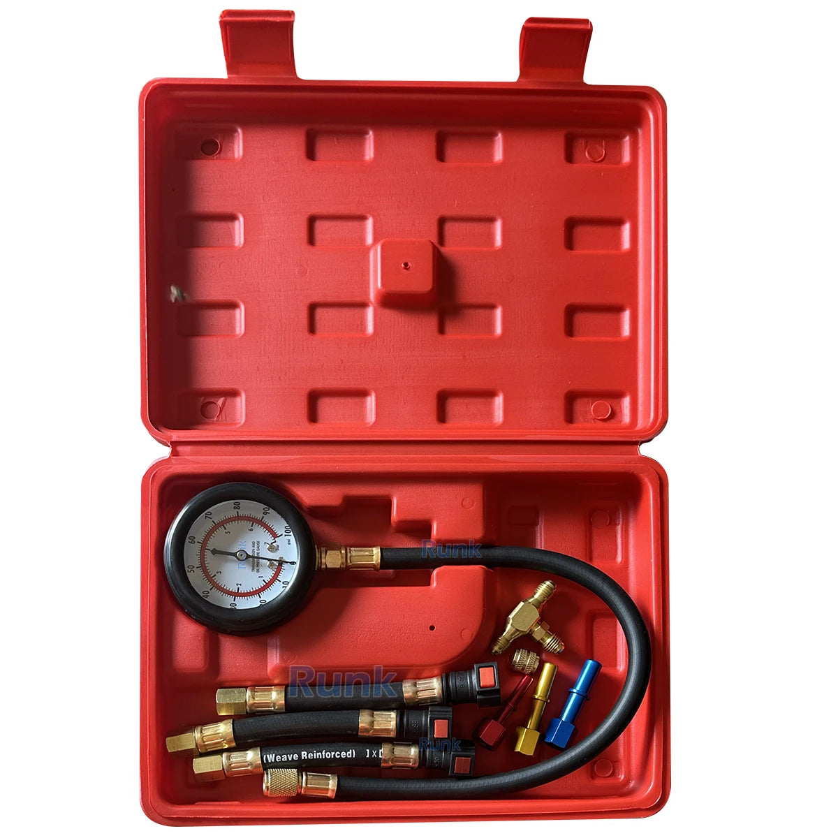 Kraftstoffdruckprüfer-Kit — 0–7 bar mit Adaptern in 3 Größen