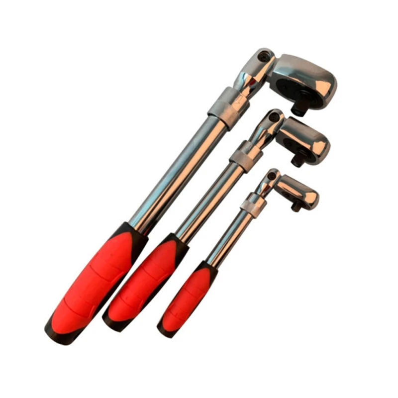 72-Tooth Flex-Head Ratchet, Carbon Steel - Compact Retracted Length | Wrench Haus