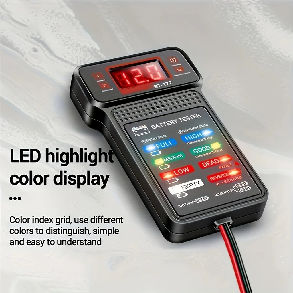 Battery tester packaging and included cables