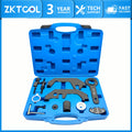 BMW N62/N73 camshaft locking tool kit in blue carry case with all pieces in fitted slots | Wrench Haus