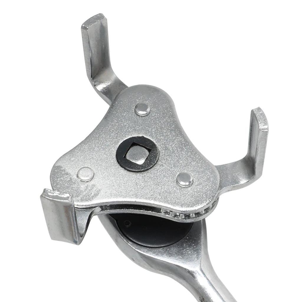Universal 3-Jaw Adjustable Oil Filter Wrench — 2.5" to 4.5" Canister Filter Removal Tool