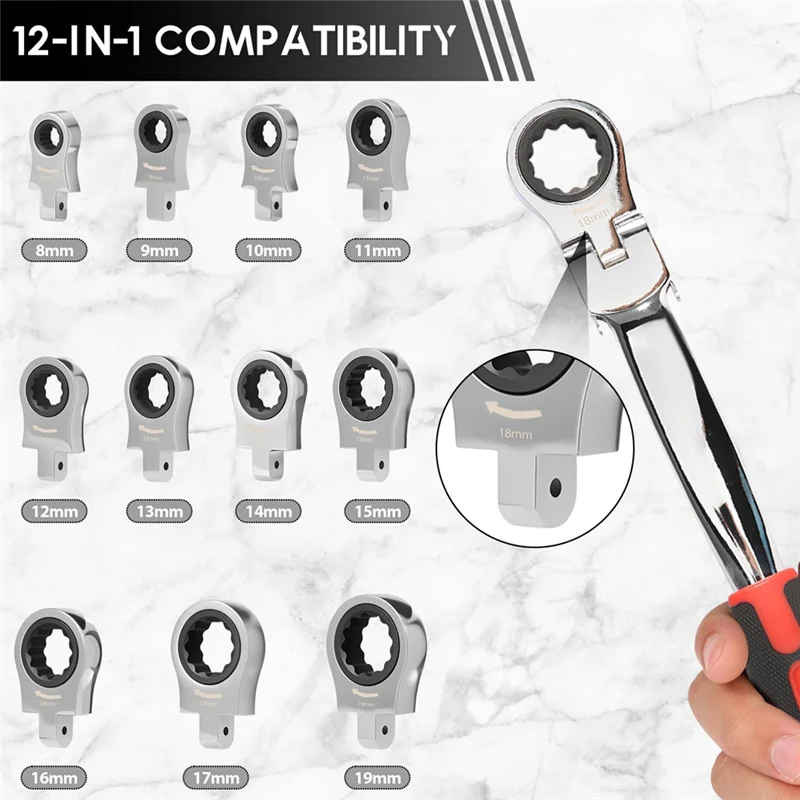 Two-spring lock mechanism on interchangeable ratchet head