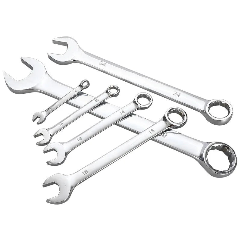Combination wrench set open end and ring end close-up | Wrench Haus