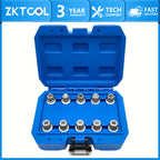 10-piece BMW anti-theft wheel lock key socket set in blue case, two rows of five sockets | Wrench Haus