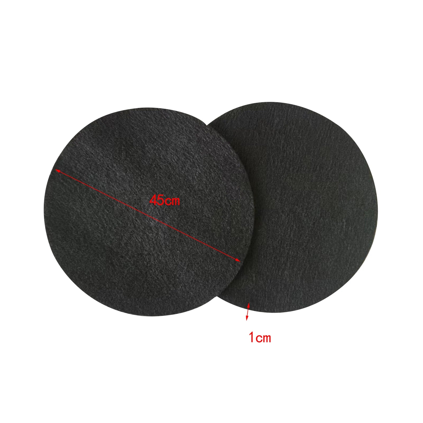 Oil Drain Splash Pad - Two black rubber round pads shown with oil resistance demonstration | Wrench Haus