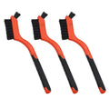 Wire Brush Set - Close-up of wire brush head with feature callouts showing bristle quality and ergonomic handle design | Wrench Haus
