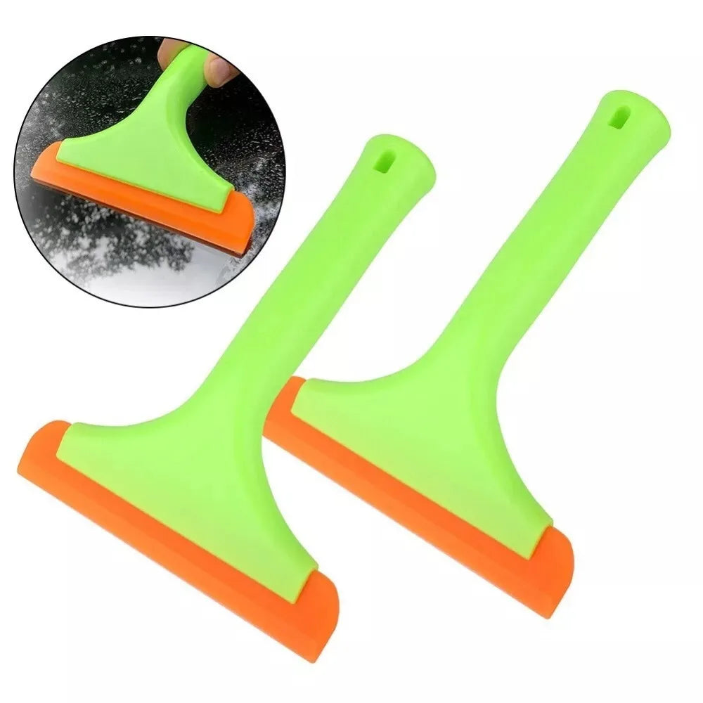 Flexible silicone squeegee with hanging loop