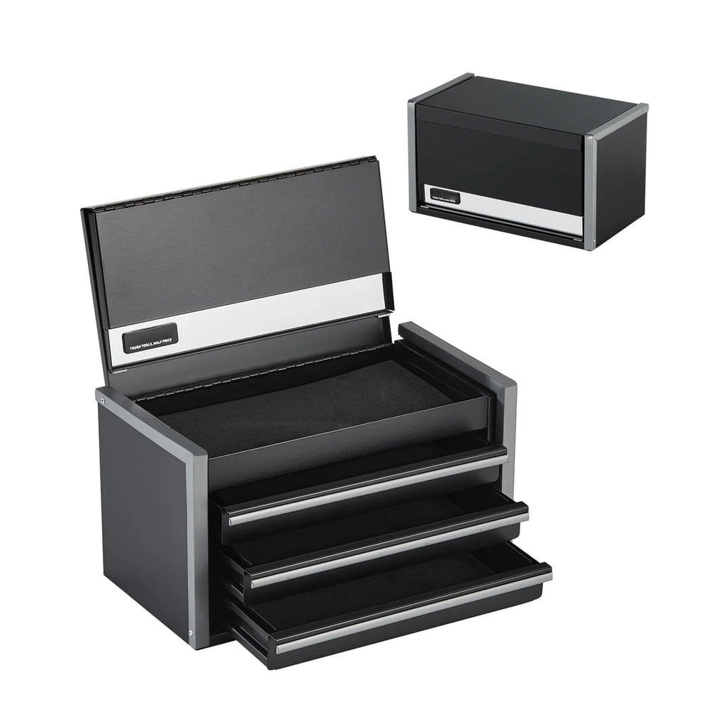 Portable Metal Tool Box 8.6 Inch - 3 Drawer Ball Bearing | Wrench Haus