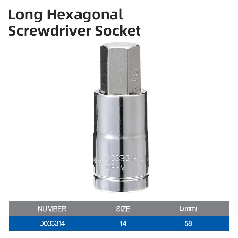 58mm Hex Socket Set, 1/2-Inch Drive - Size Markings Close-Up | Wrench Haus