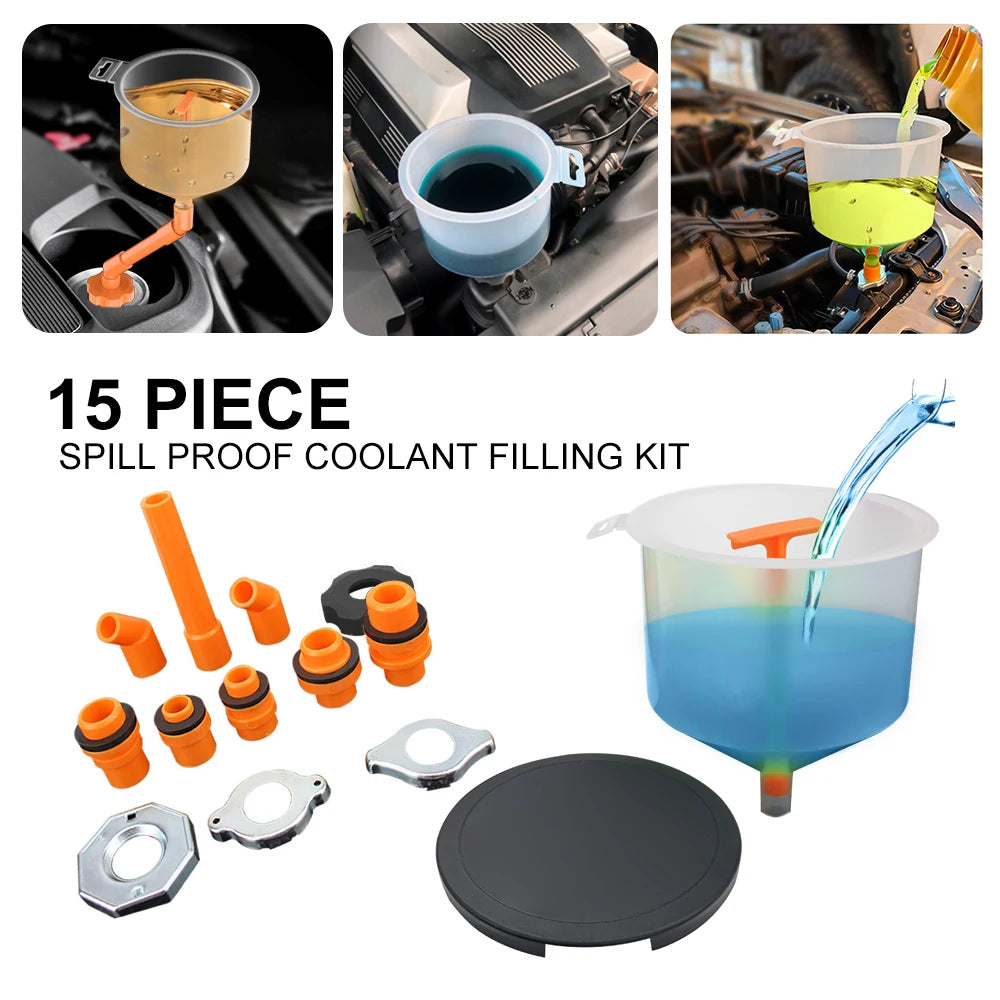 15-Piece Spill-Proof Filling Funnel Kit