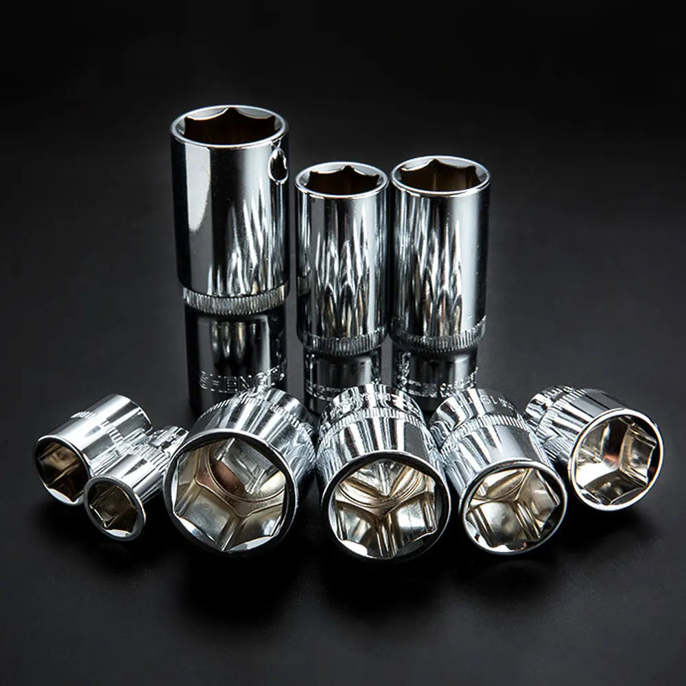 Hex Socket Set Short & Long - Chrome Vanadium Steel, Mirror Finish | Wrench Haus