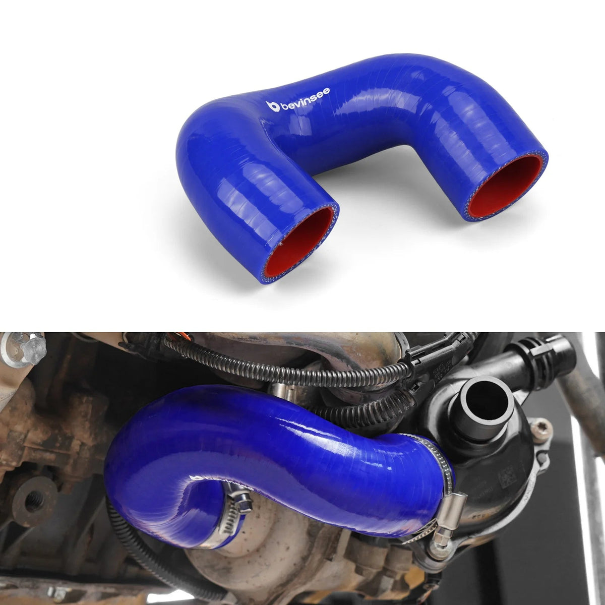 Silicone thermostat to water pump coolant hose for BMW N52 | Wrench Haus