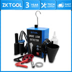 Smoke leak detector machine with hose, funnel adapter, battery clamps, fittings and oil bottle | Wrench Haus