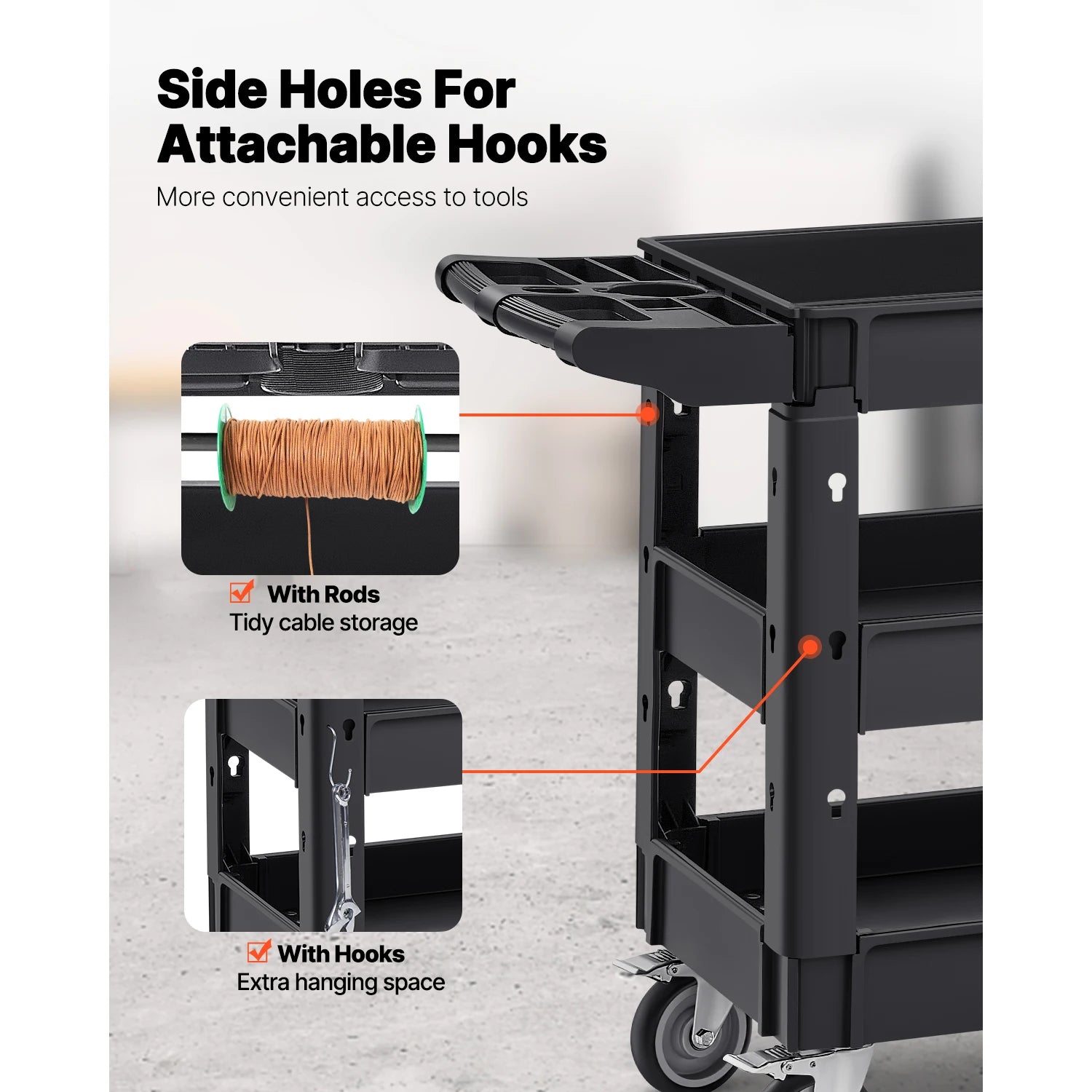 Service Cart - Ergonomic Handle Rust Resistant Kit | Wrench Haus