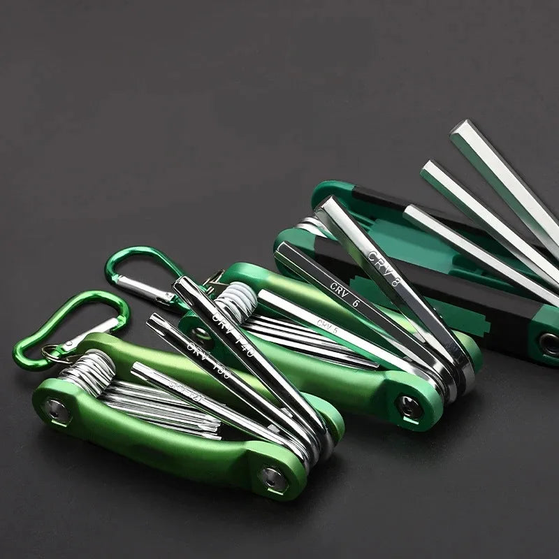 Folding hex key Torx and Allen bits detail
