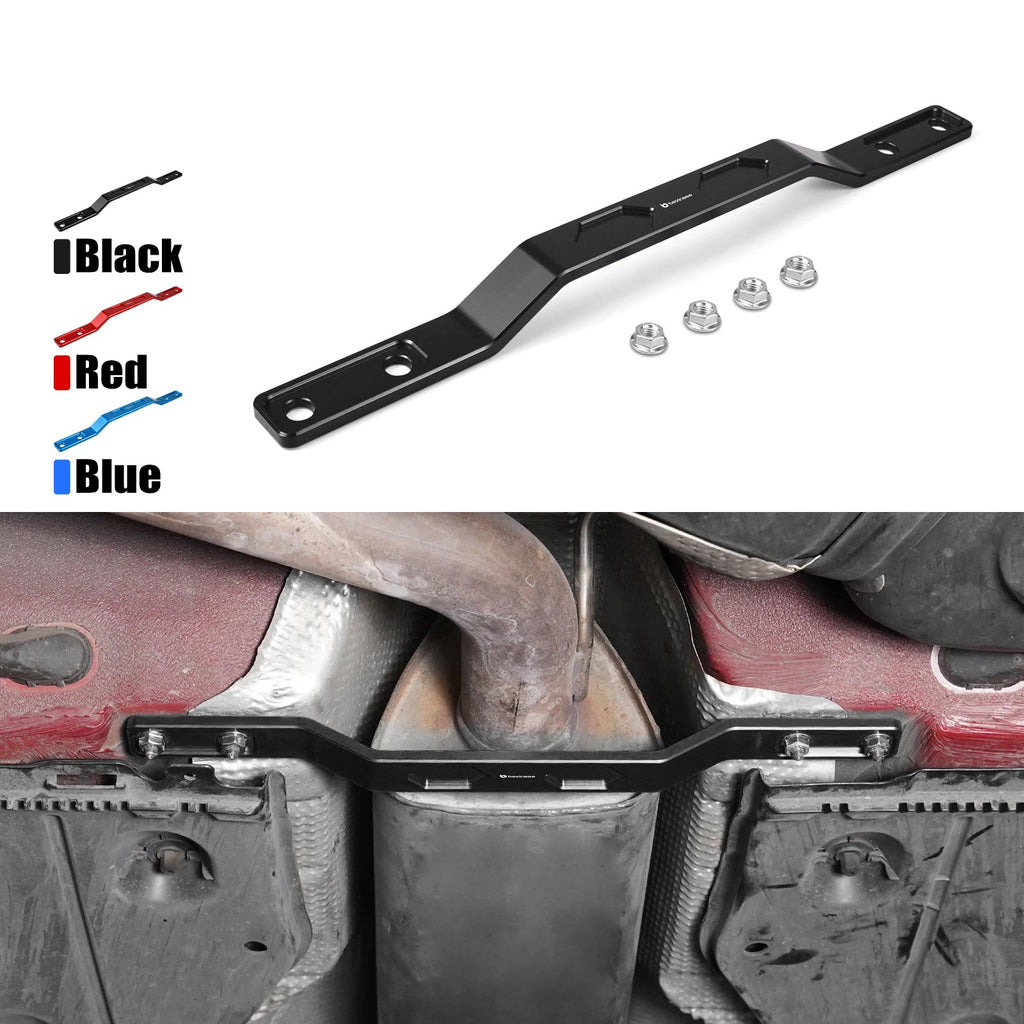 Rear Tunnel Brace for VW MQB FWD AWD - Black Red Blue Color Options Chassis Stiffener | Wrench Haus