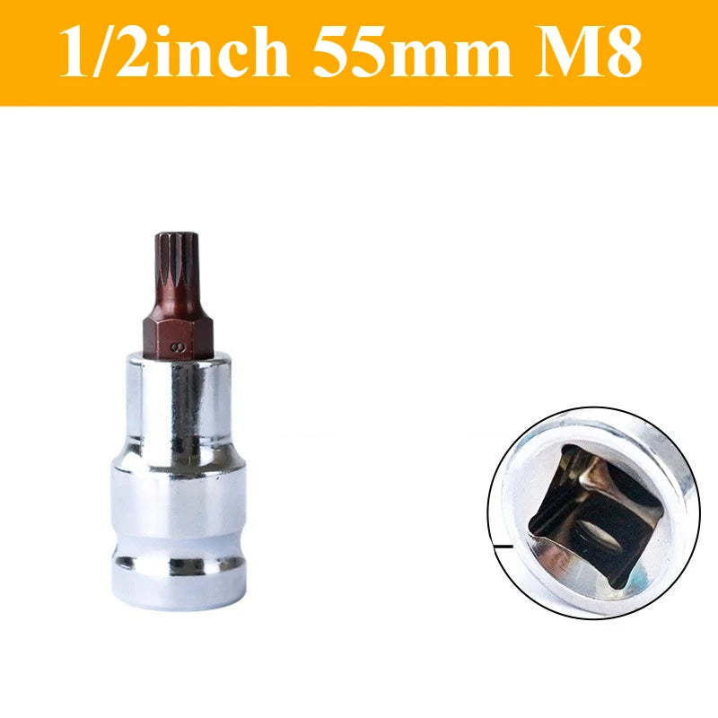 12-teiliger Vielzahn-Steckschlüsselsatz M5–M18 | 1/2"-Antrieb