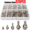 320-piece stainless steel screw and bolt assortment kit