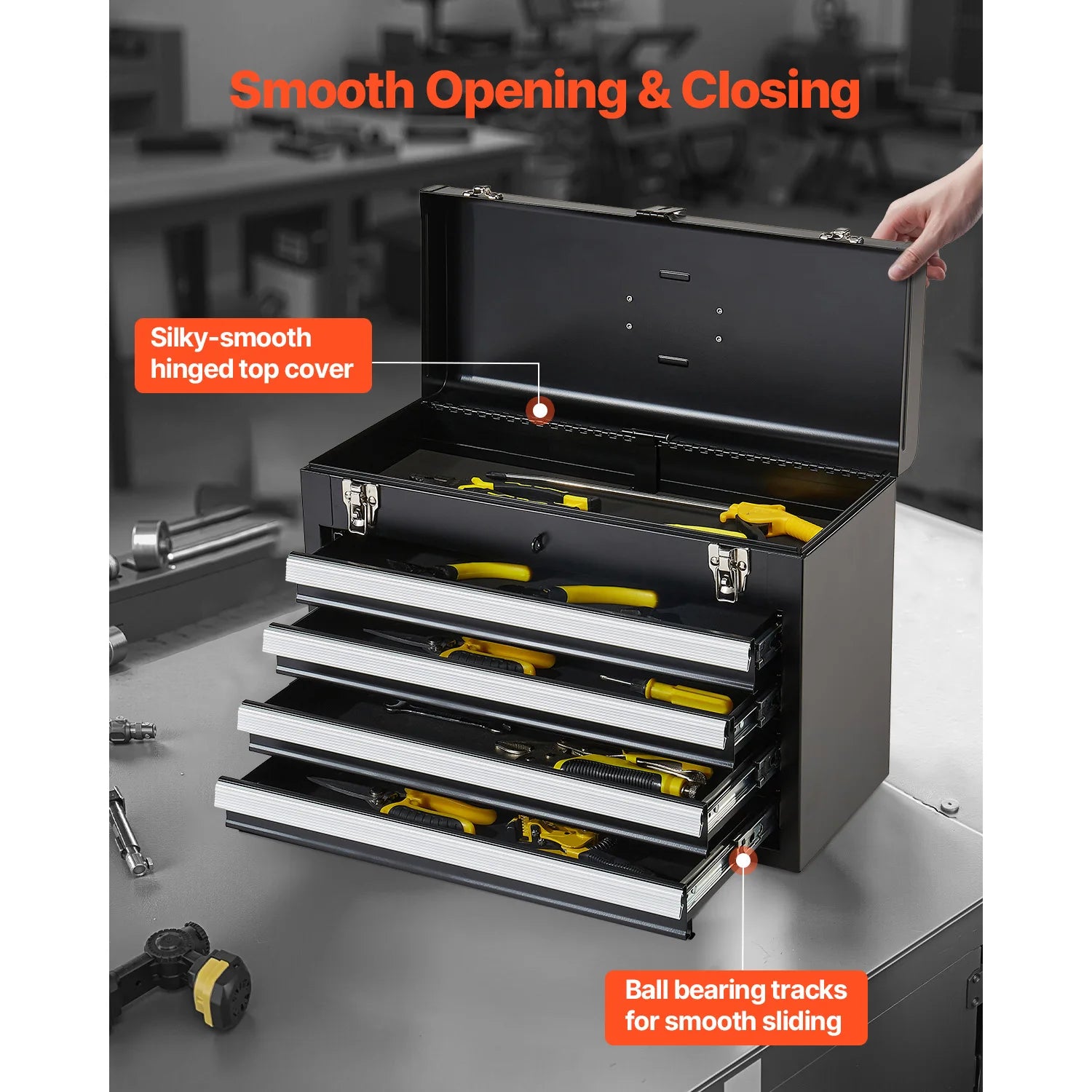 Portable Tool Box - Auto Locking Lid Storage Kit | Wrench Haus
