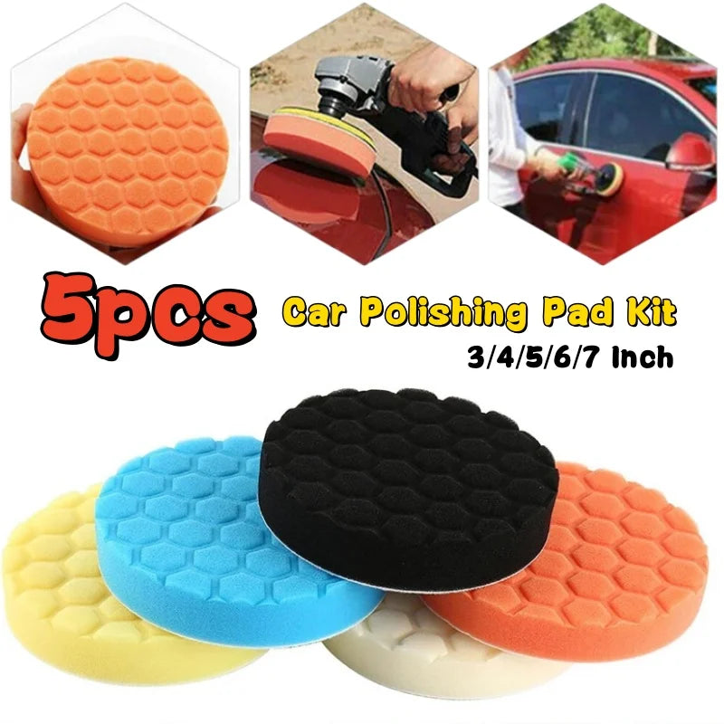 5-piece car polishing pad kit self-adhesive