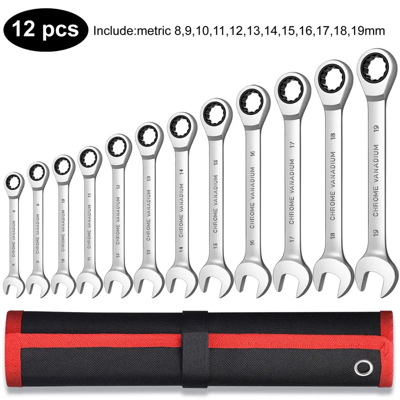 12-Point Ratcheting Combination Wrench Set - view 6 | Wrench Haus