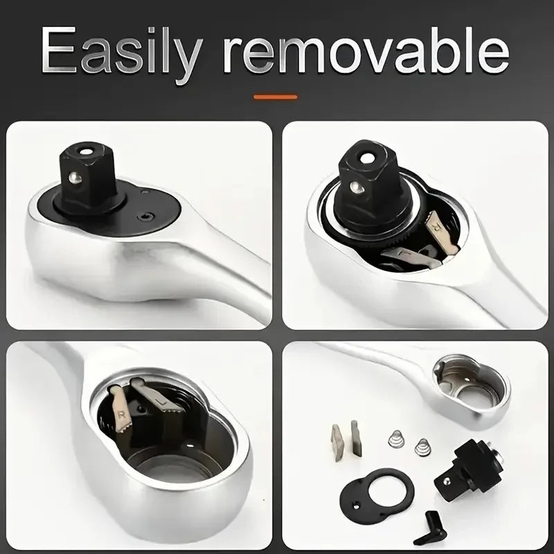 Retractable Ratchet Quick Release Head Feature - 72T Extendable 1/4 3/8 1/2 Drive | Wrench Haus