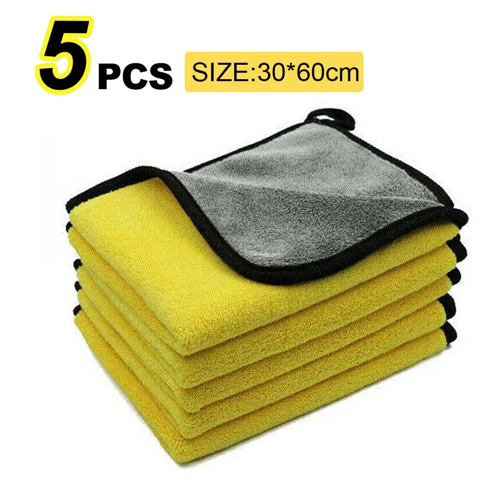 Hemmed Microfiber Car Wash Towel - 30x30cm & 60cm Drying Cloths