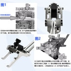 Instruction diagrams showing the BMW 117110 valve spring compressor mounted on the camshaft carrier | Wrench Haus