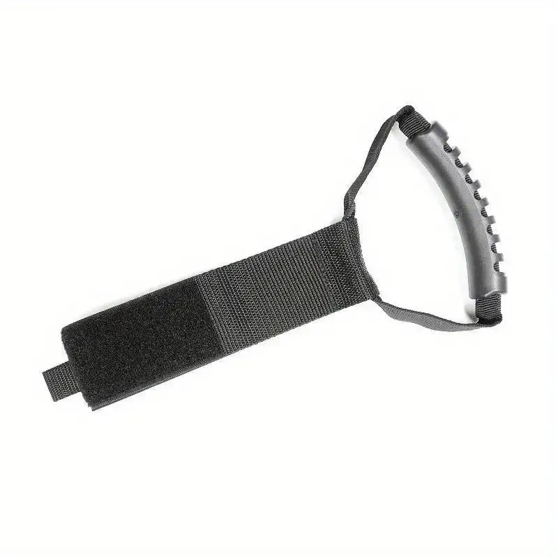 Extension Cord Organizer Black Strap Handle Close-Up - Heavy-Duty Storage Wrap | Wrench Haus