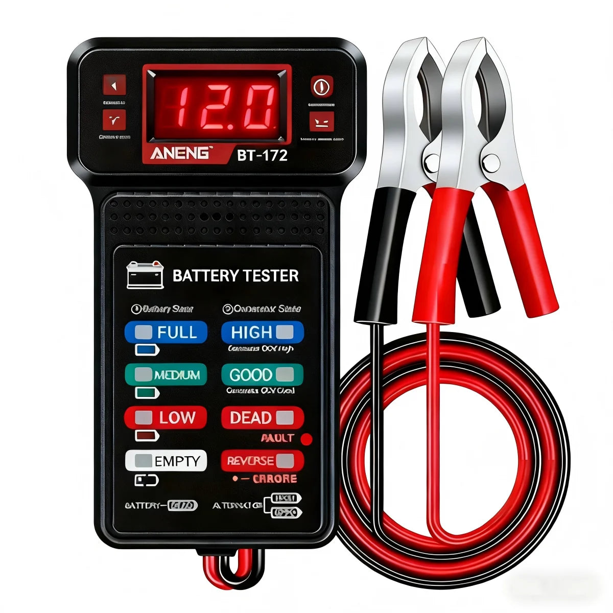 Smart car battery tester full device view