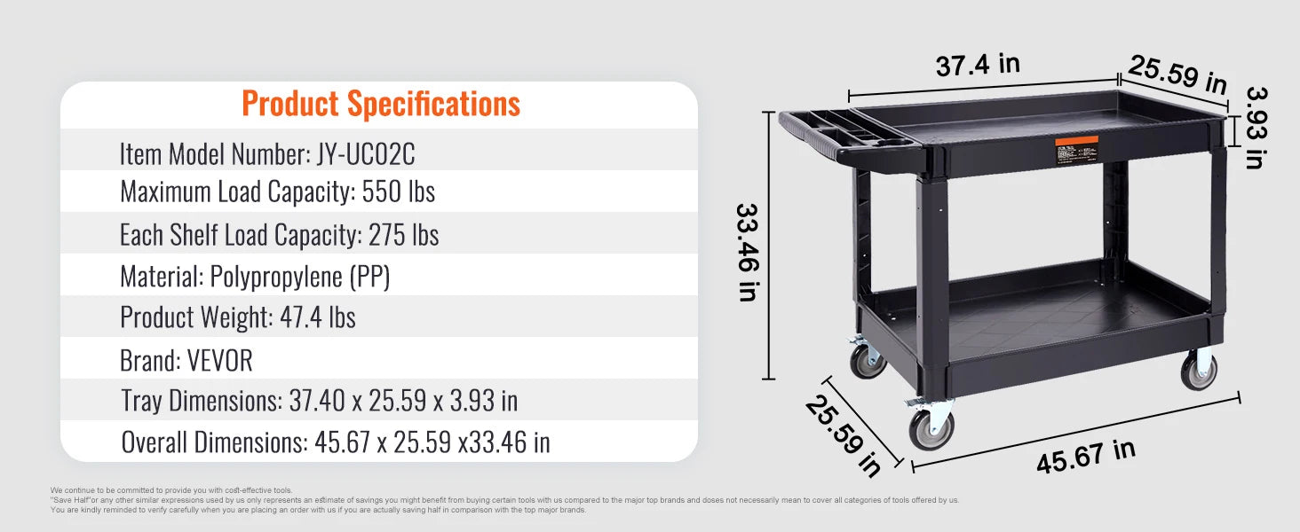 Utility Cart - Built In Storage Compartment Kit | Wrench Haus