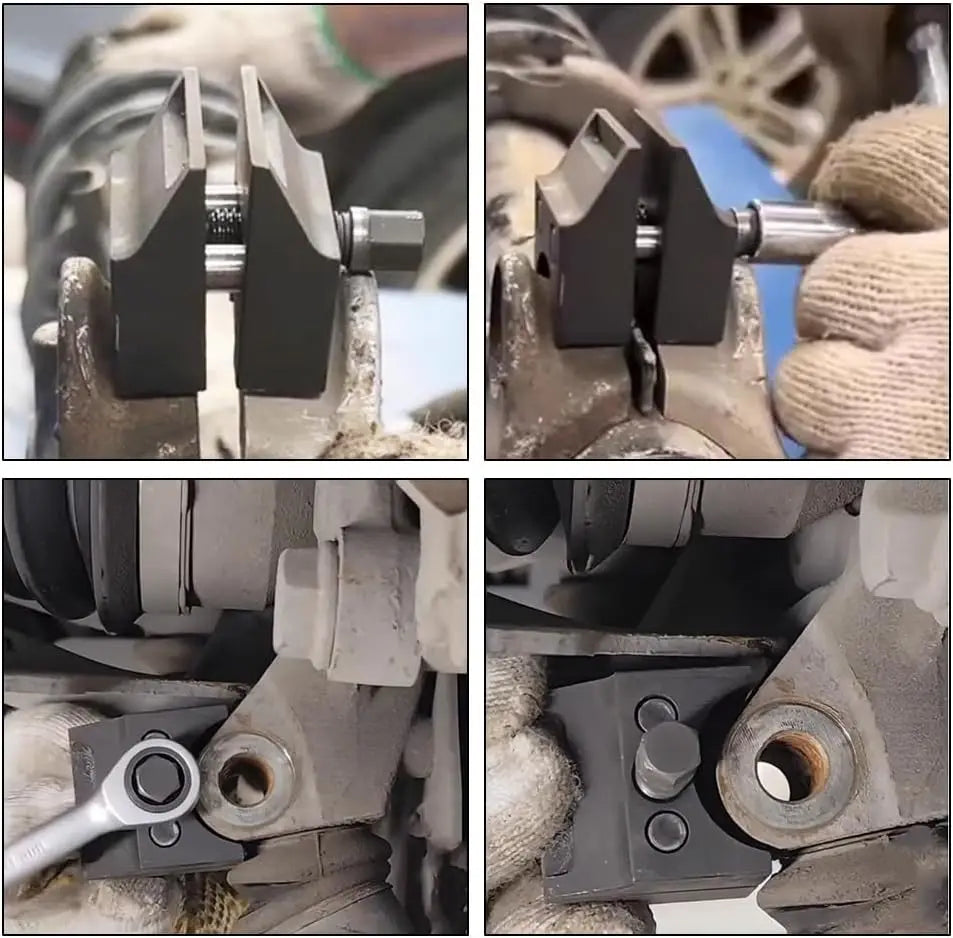 Strut Spreader In Use on Steering Knuckle - Step by Step Installation | Wrench Haus