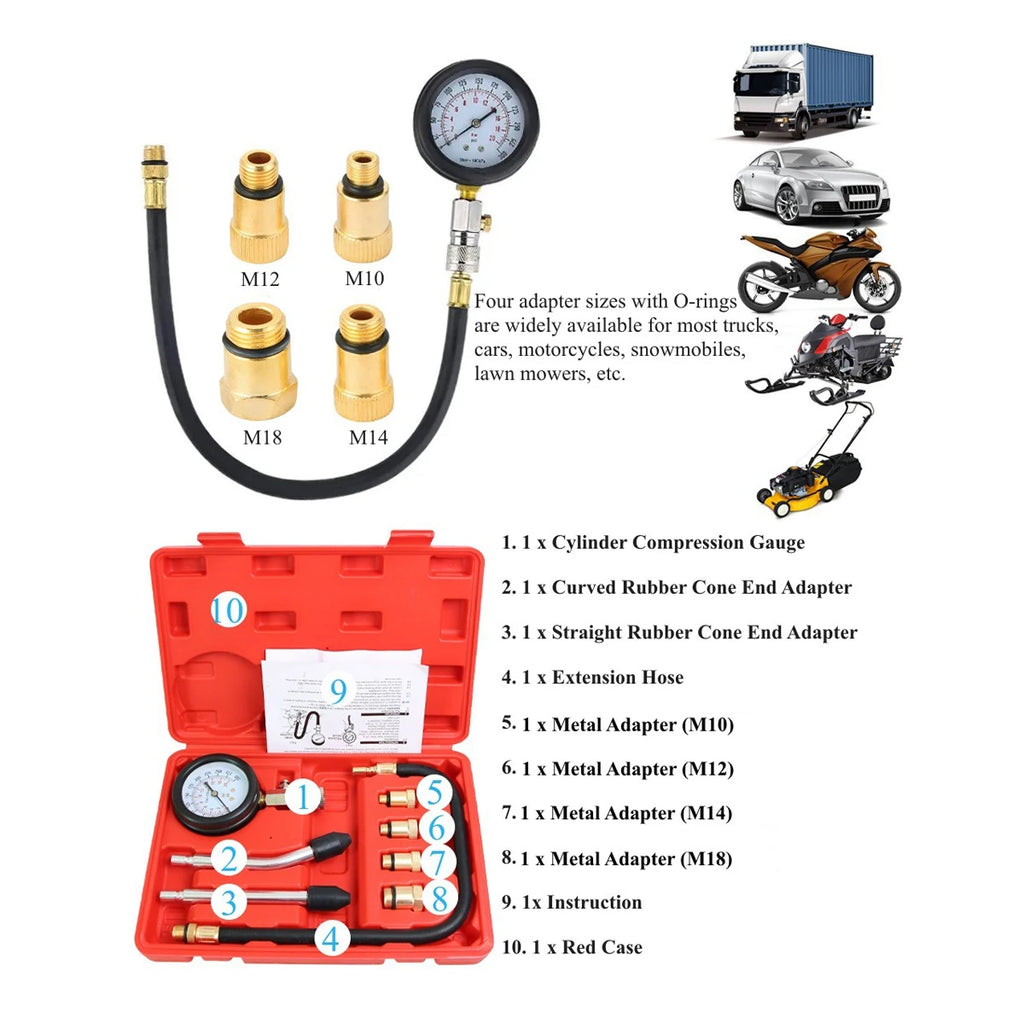 Compression tester adapter fittings