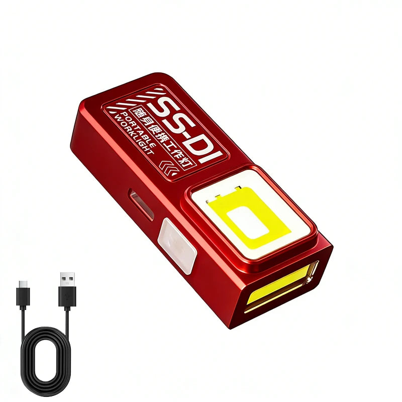 Mini COB LED Flashlight - USB-C Rechargeable Waterproof EDC Work Light