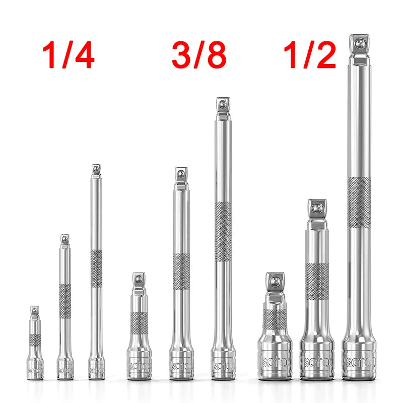Socket Extension Bar Set - 1/4 3/8 1/2 Drive CR-V Steel | Wrench Haus