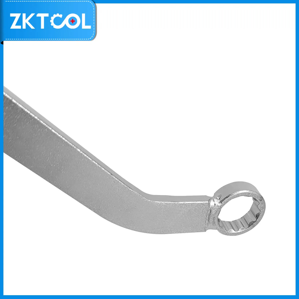 Close-up of the bent shank and ring head of the BMW B36/B38/B46/B47/B48/B58 idler belt wrench | Wrench Haus