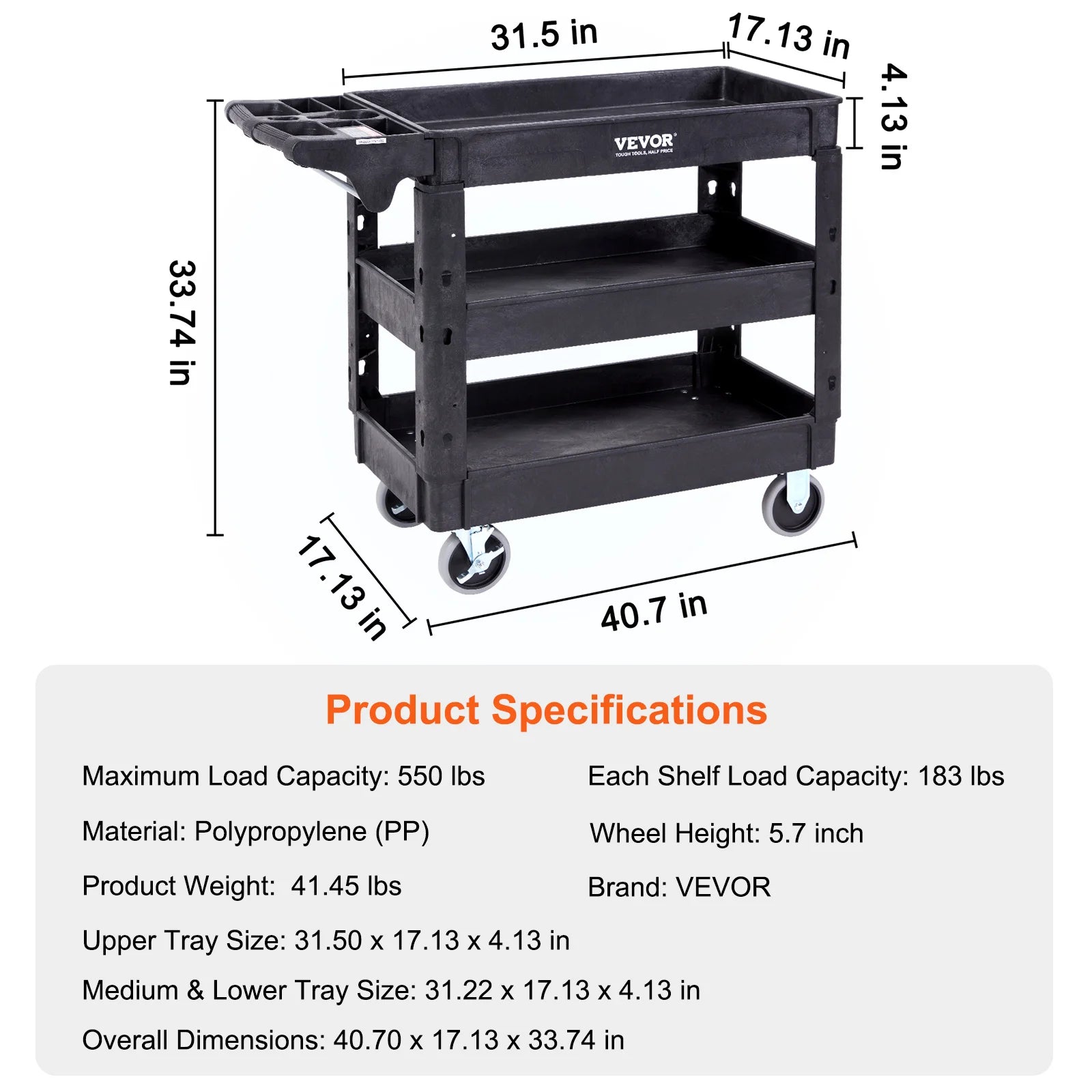 Rolling Cart Kit - PP Construction Storage Cart | Wrench Haus