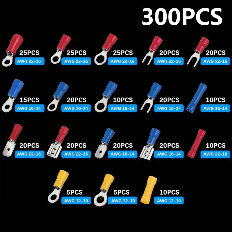 Crimp terminal assortment with insulated sleeves | Wrench Haus
