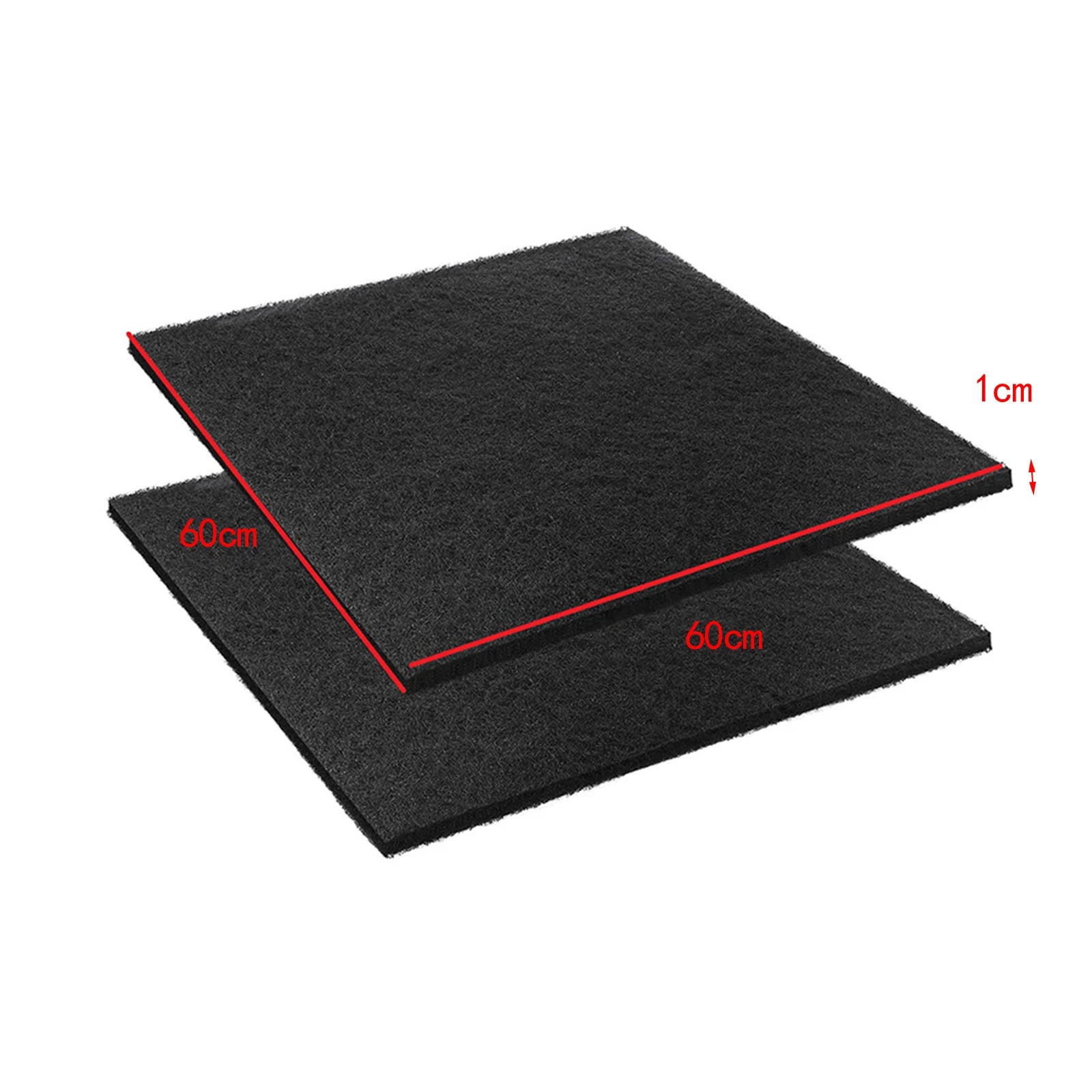 Oil Drain Splash Pad - Black rubber square pads flat lay showing red edge trim and surface finish | Wrench Haus
