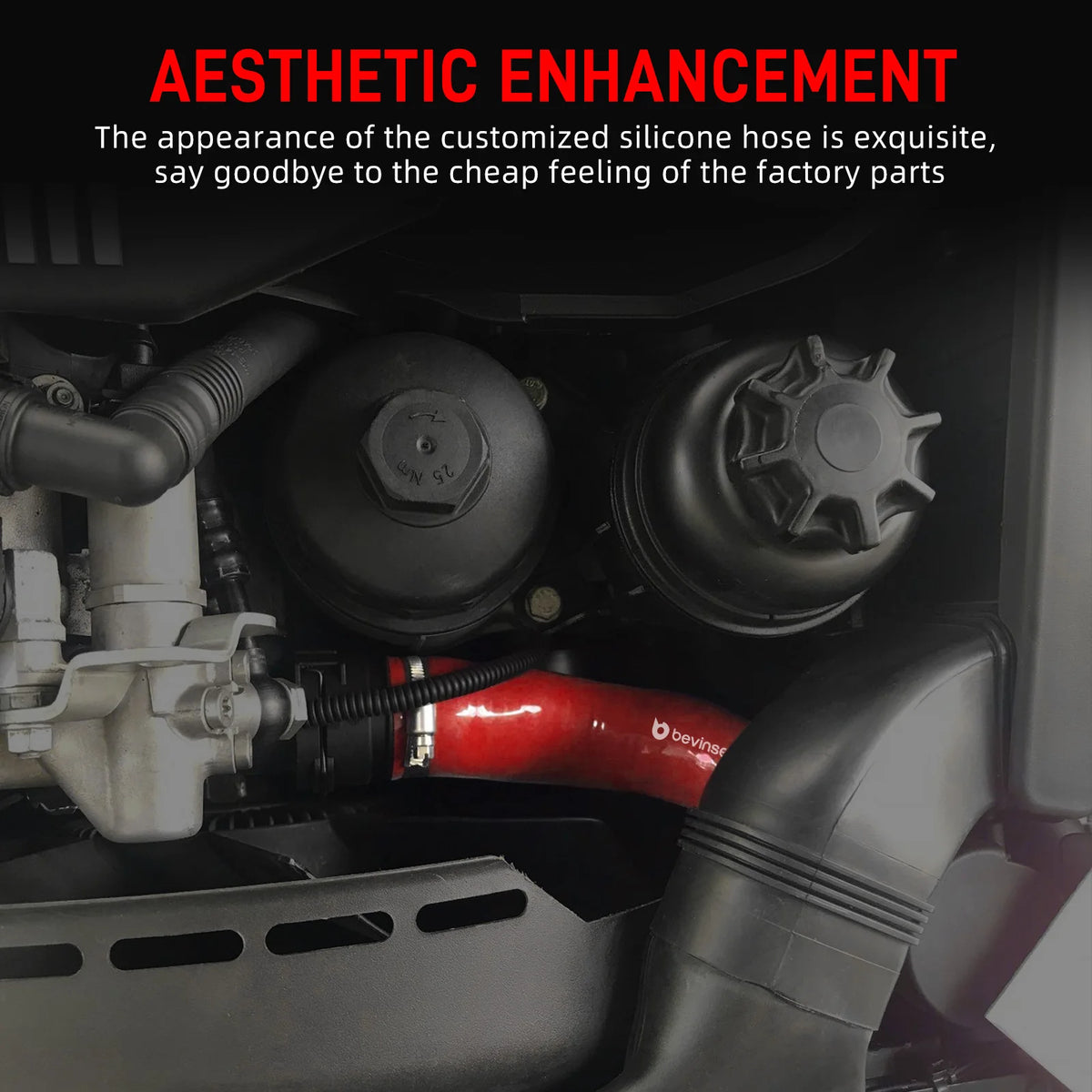 Red silicone coolant hose kit for BMW E46 M52TU and M56 | Wrench Haus