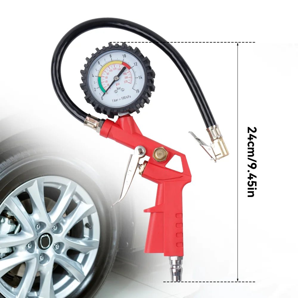 Dual-Scale Tire Pressure Gauge 0-220 PSI - view 4 | Wrench Haus
