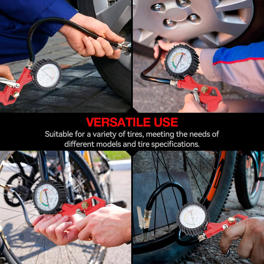 Dual-Scale Tire Pressure Gauge 0-220 PSI - view 11 | Wrench Haus