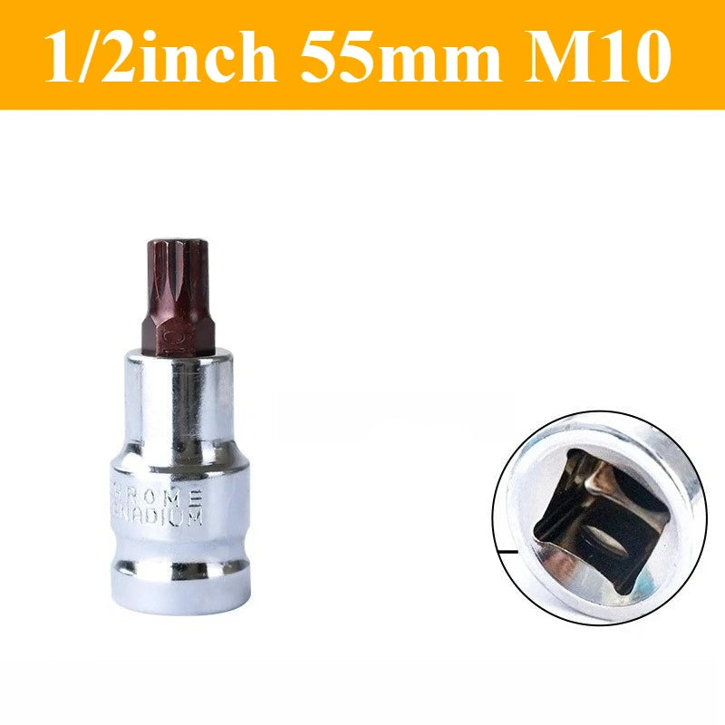 12-teiliger Vielzahn-Steckschlüsselsatz M5–M18 | 1/2"-Antrieb