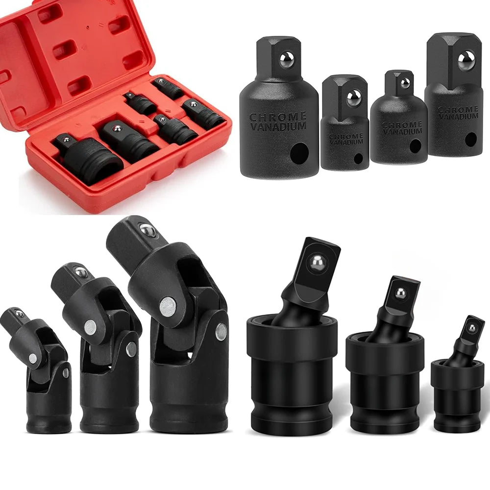 Swivel Impact Socket Joint Adapter - 360° Universal Joint, 3/8" Drive (10mm) | Wrench Haus